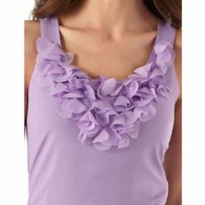 White House Black Market Lilac Petal Top